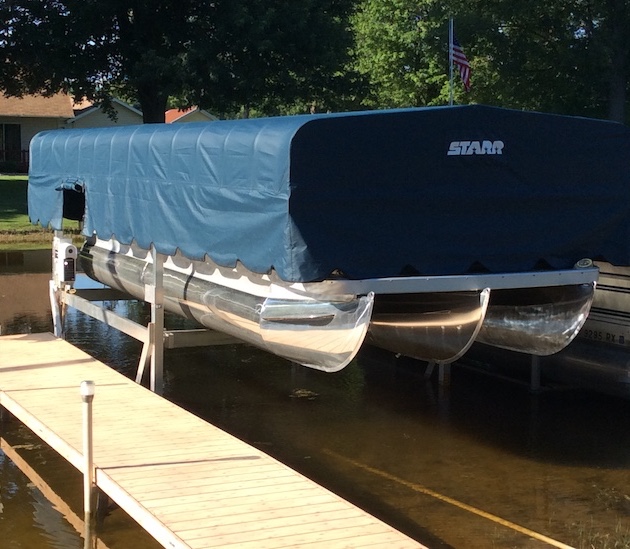 Pontoon Boat docked